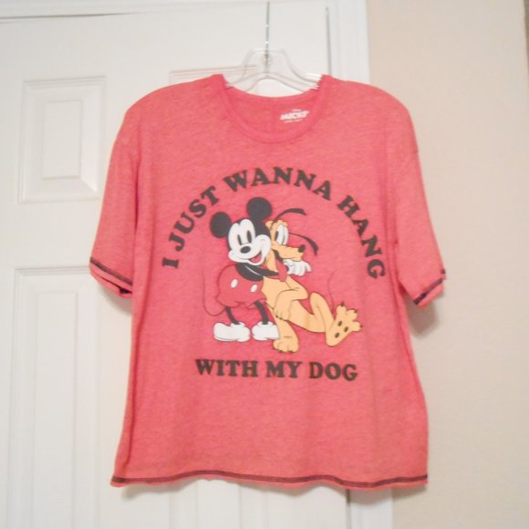 Disney I Just Wanna Be With My Dog Short Sleeve Tee - Picture 1 of 6